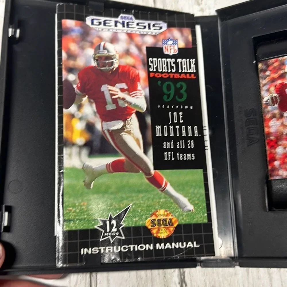Sports Talk 93 NFL Football Joe Montana 1993 Sega Genesis Case Game‎ and Manual